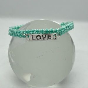 Knotted Bracelet Unisex with Charm LOVE